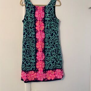Lilly Pulitzer Vibrant Sleeveless Dress with Pink and Blue Patterns